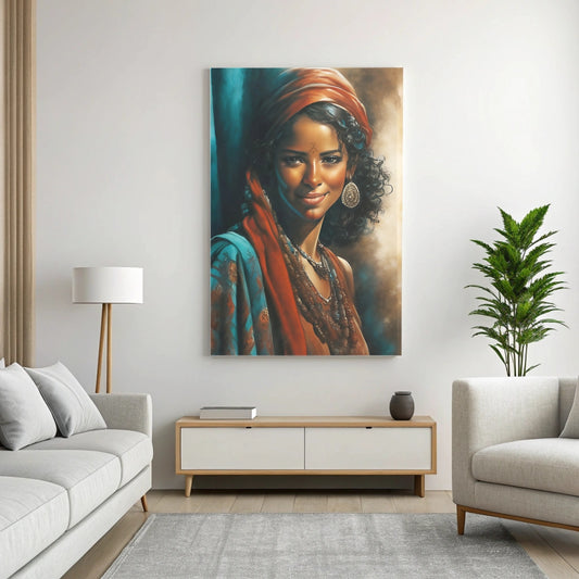 Portrait d’une Femme Marocaine - Peinture a l'Huile